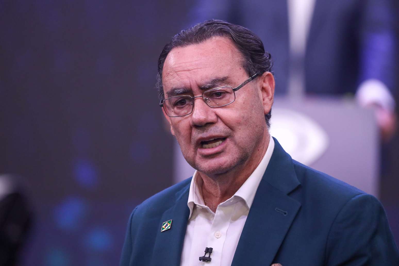 Augusto Cury, durante debate dos candidatos a presidência da república, realizado nos estúdios da Tv Band