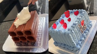‘Bolo de tijolo’? Mulher decora bloco de construção para se vingar de caloteira 🎂🧱