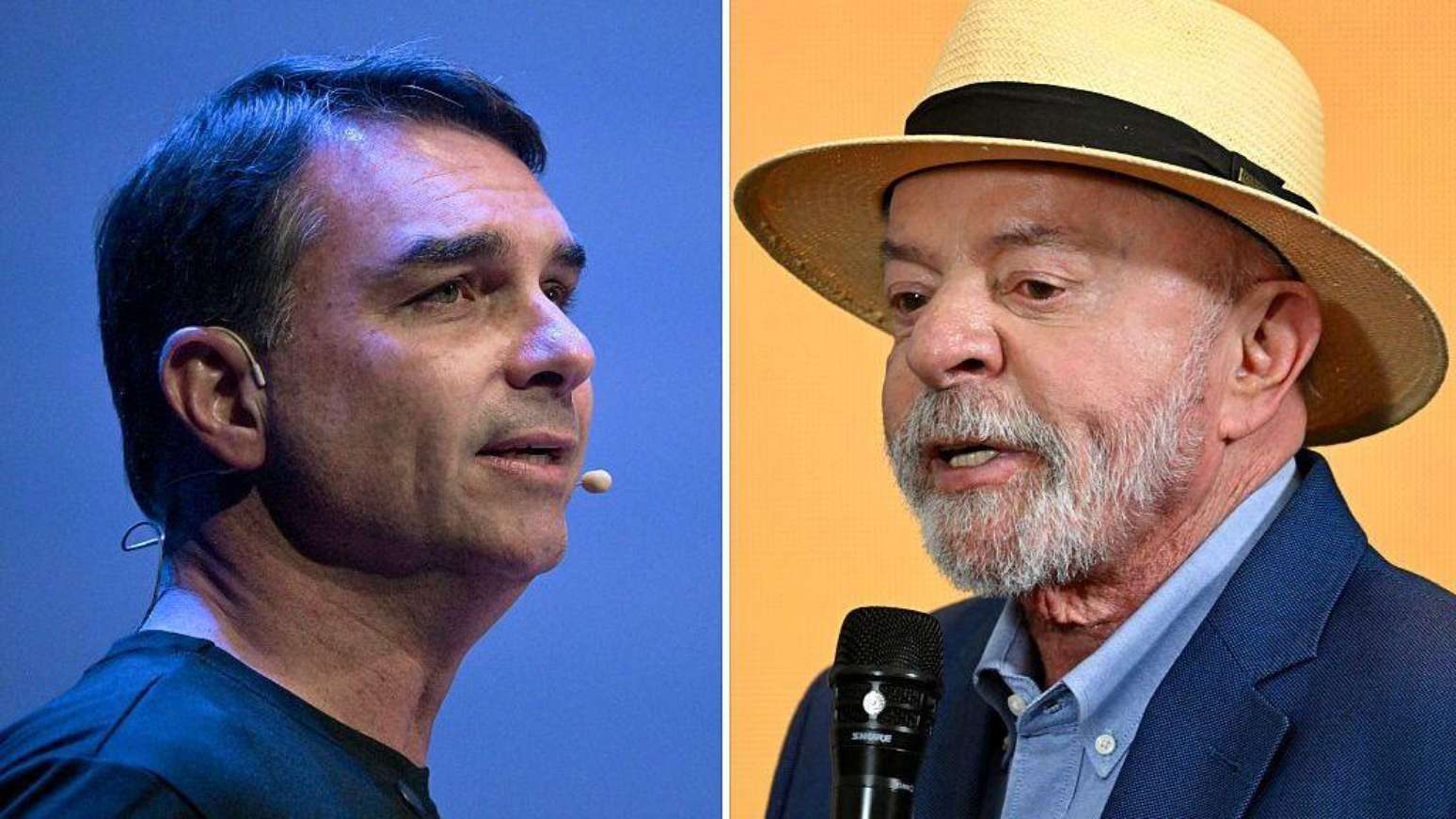 Flávio Bolsonaro e Lula