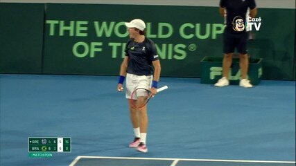 João Fonseca 2 x 1 Stefanos Tsitsipas | melhores momentos | Copa Davis